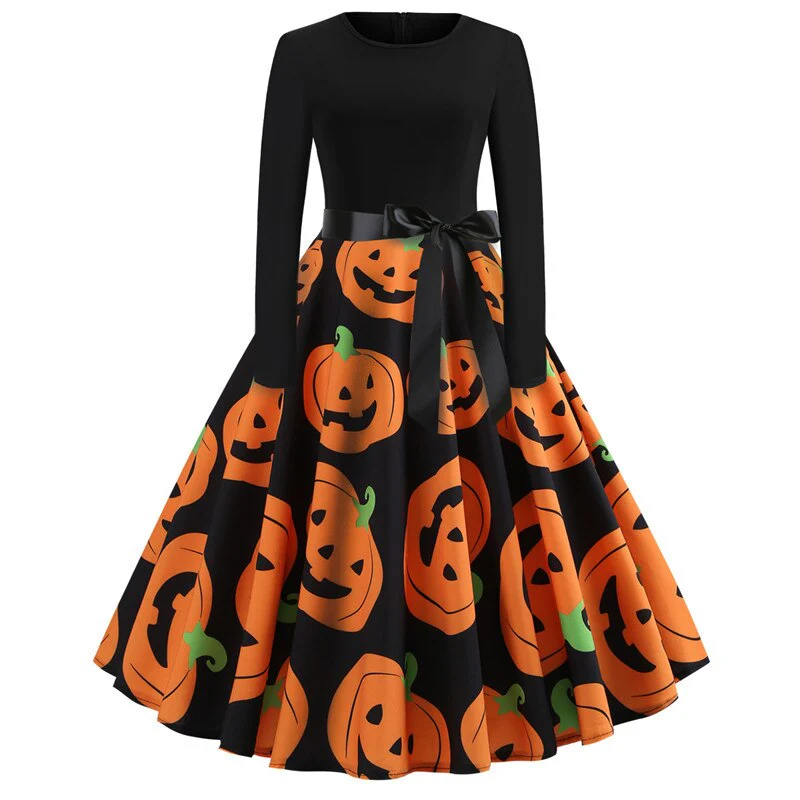 Gothic Karikatur Druck Halloween Kostum | Midi - Image 14