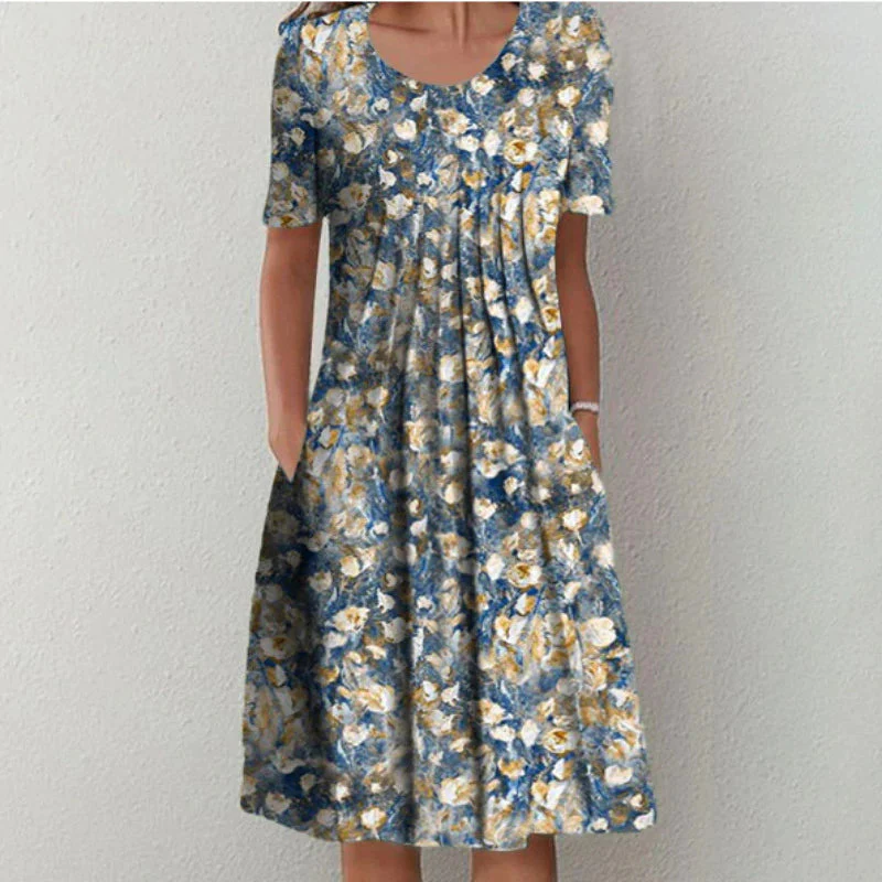 Grace | Effortless Floral Pocket Midi Dress - Image 2