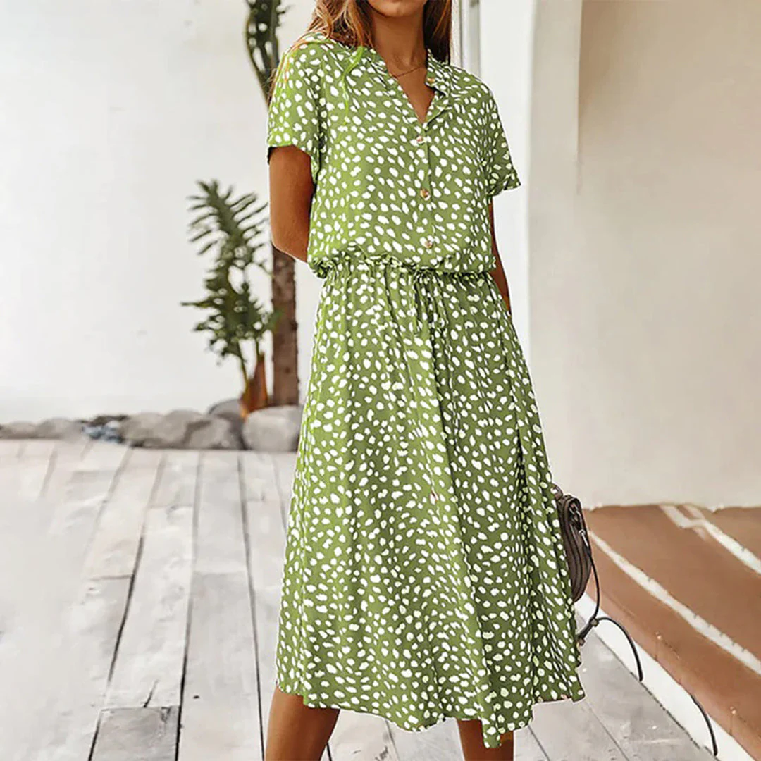 Graziella | Stilvolles und bequemes bedrucktes Kleid mit V-Ausschnitt für Frauen - Image 6
