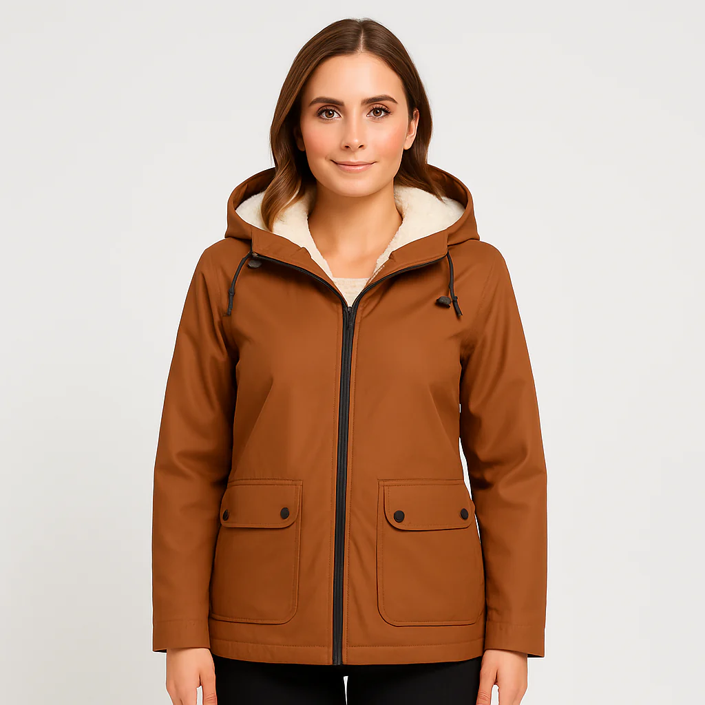Greta | Damen Übergangsjacke mit Reißverschluss, Kapuze und Taschen - Image 2