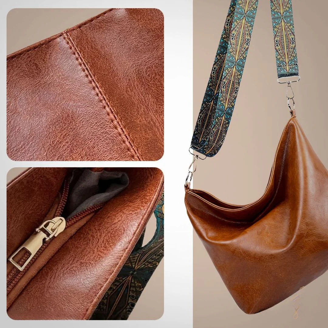 Greta - Vintage Leder-Schultertasche - Image 3
