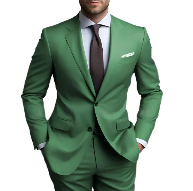 Grüner 2-Teiler Hochzeitsgast Anzug für Herren | Blazer und Hose - Image 2
