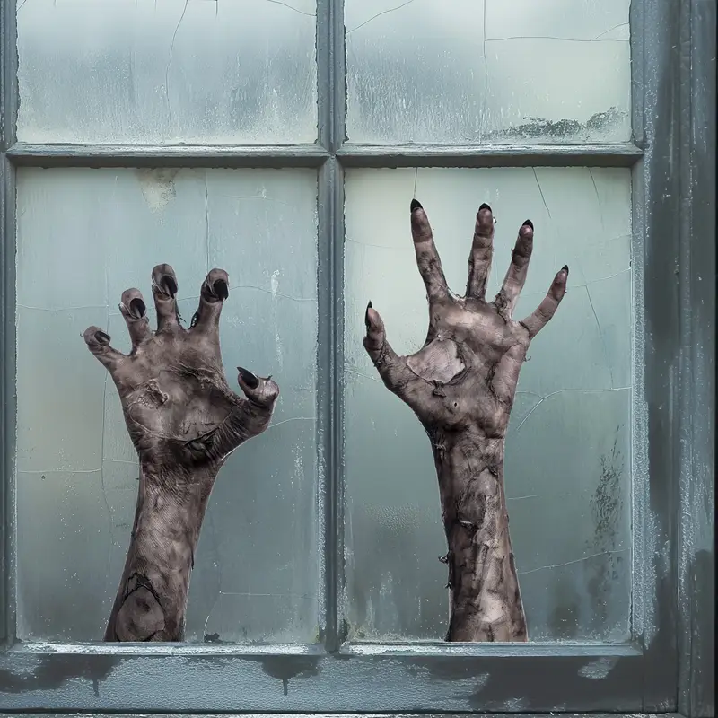 Gruselige Zombiehand-Wandaufkleber für Halloween – Fensterdekoration aus mattem PVC - Image 4