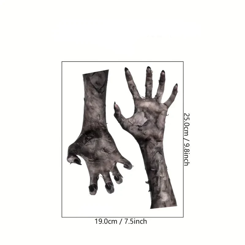Gruselige Zombiehand-Wandaufkleber für Halloween – Fensterdekoration aus mattem PVC - Image 6
