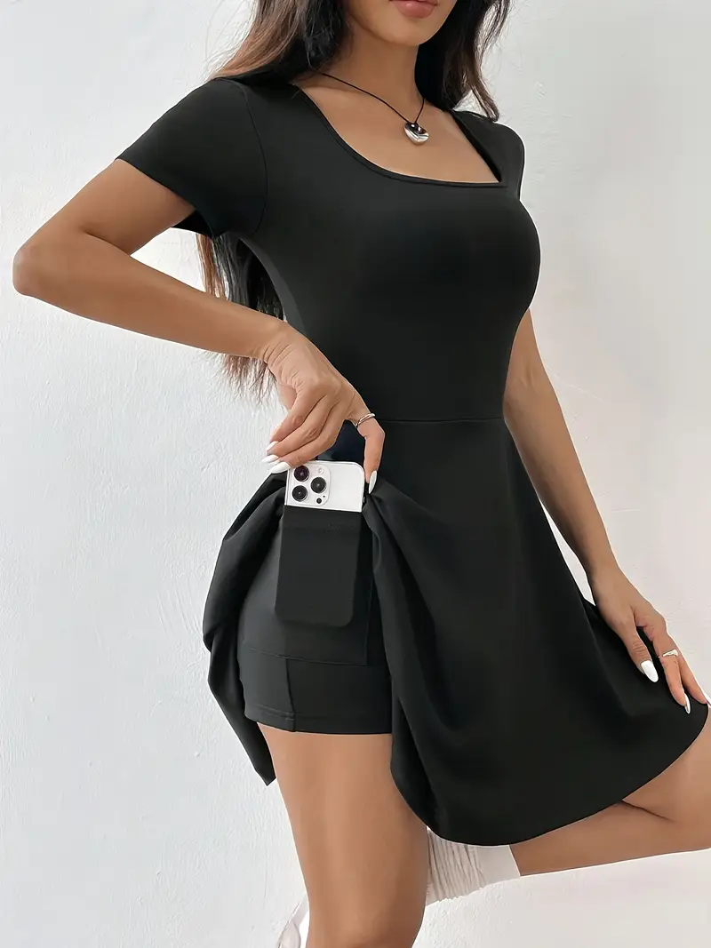 Gudrun – Schickes Skaterkleid mit integrierten Shorts und Tasche - Image 11
