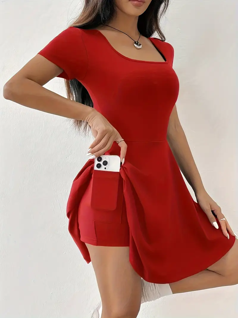 Gudrun – Schickes Skaterkleid mit integrierten Shorts und Tasche - Image 20