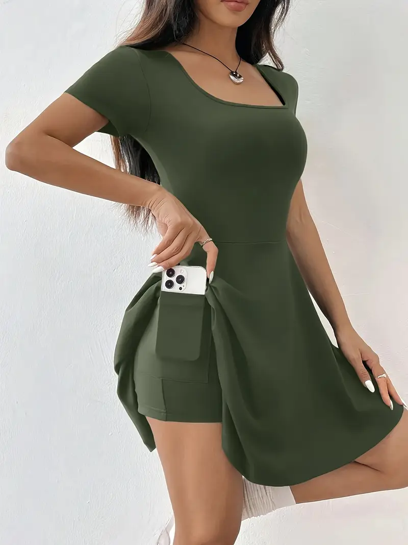 Gudrun – Schickes Skaterkleid mit integrierten Shorts und Tasche - Image 27