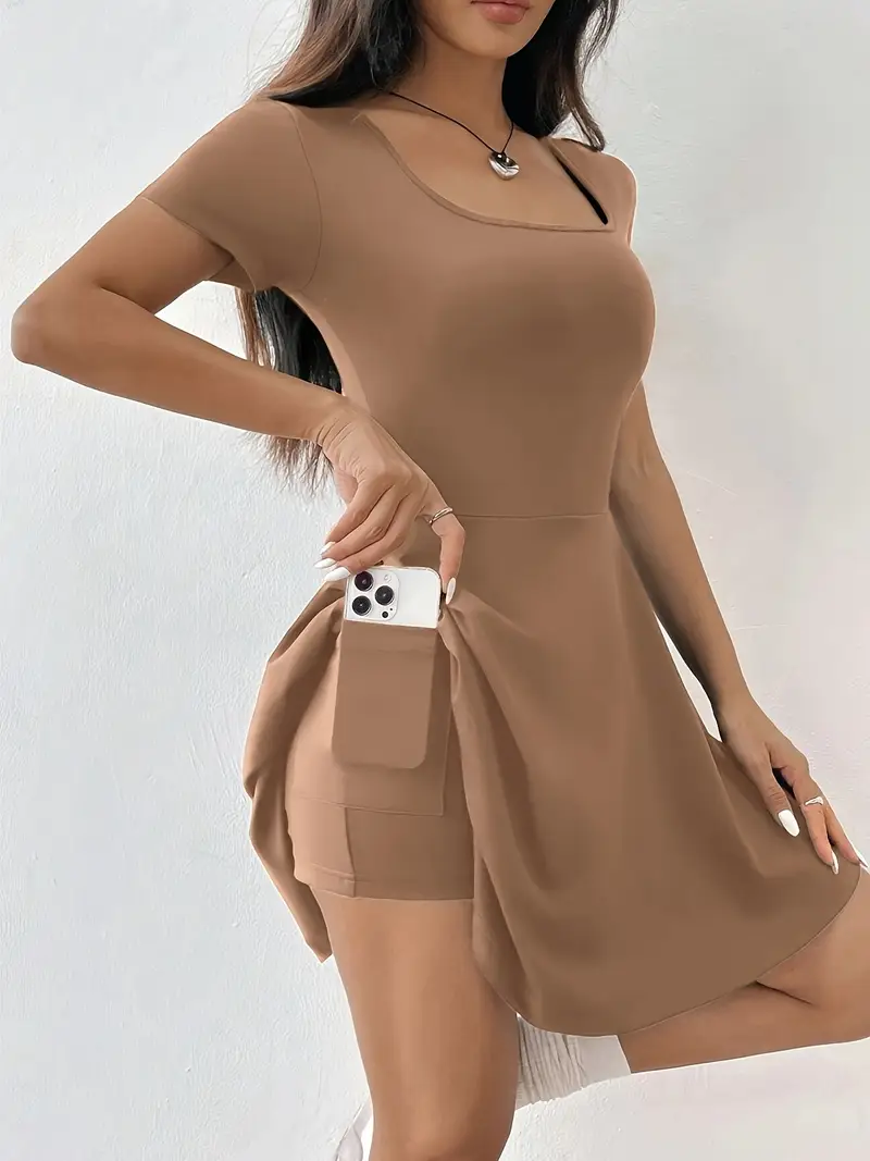 Gudrun – Schickes Skaterkleid mit integrierten Shorts und Tasche - Image 34