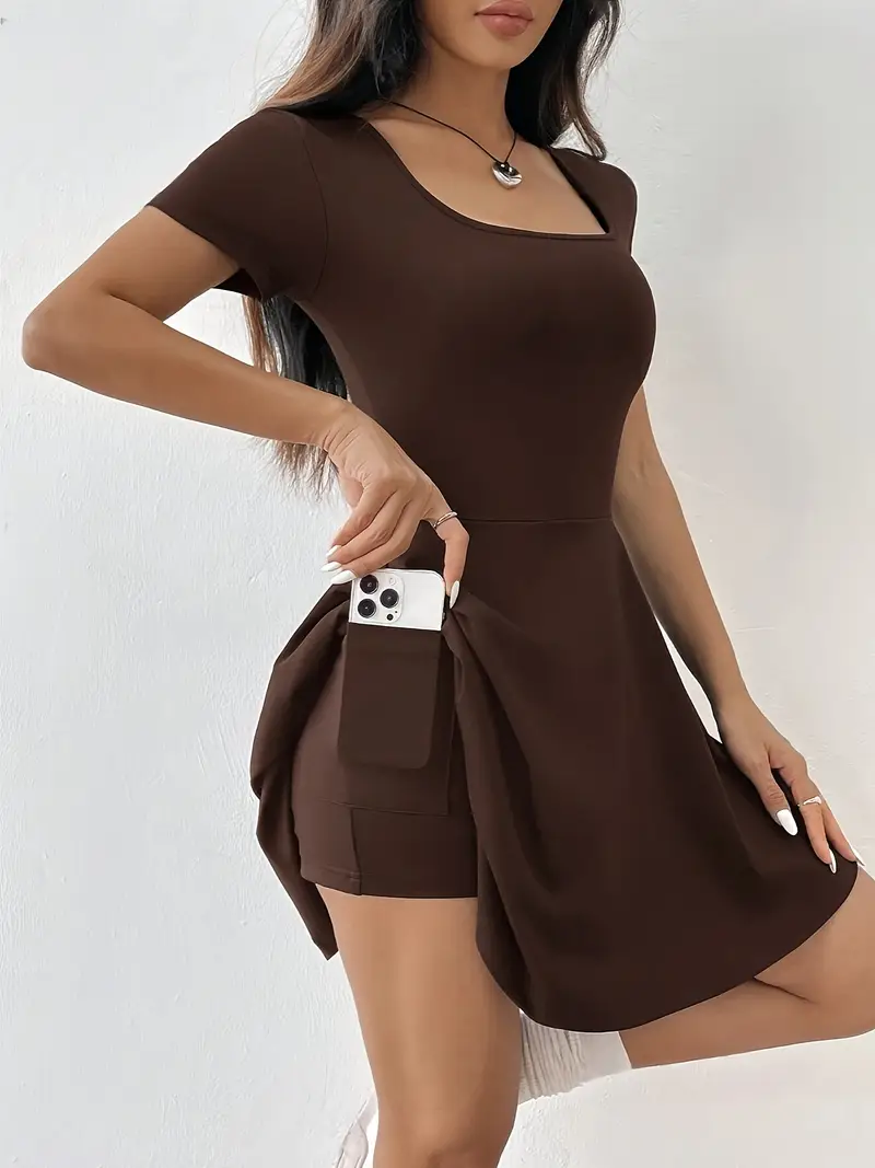 Gudrun – Schickes Skaterkleid mit integrierten Shorts und Tasche - Image 4
