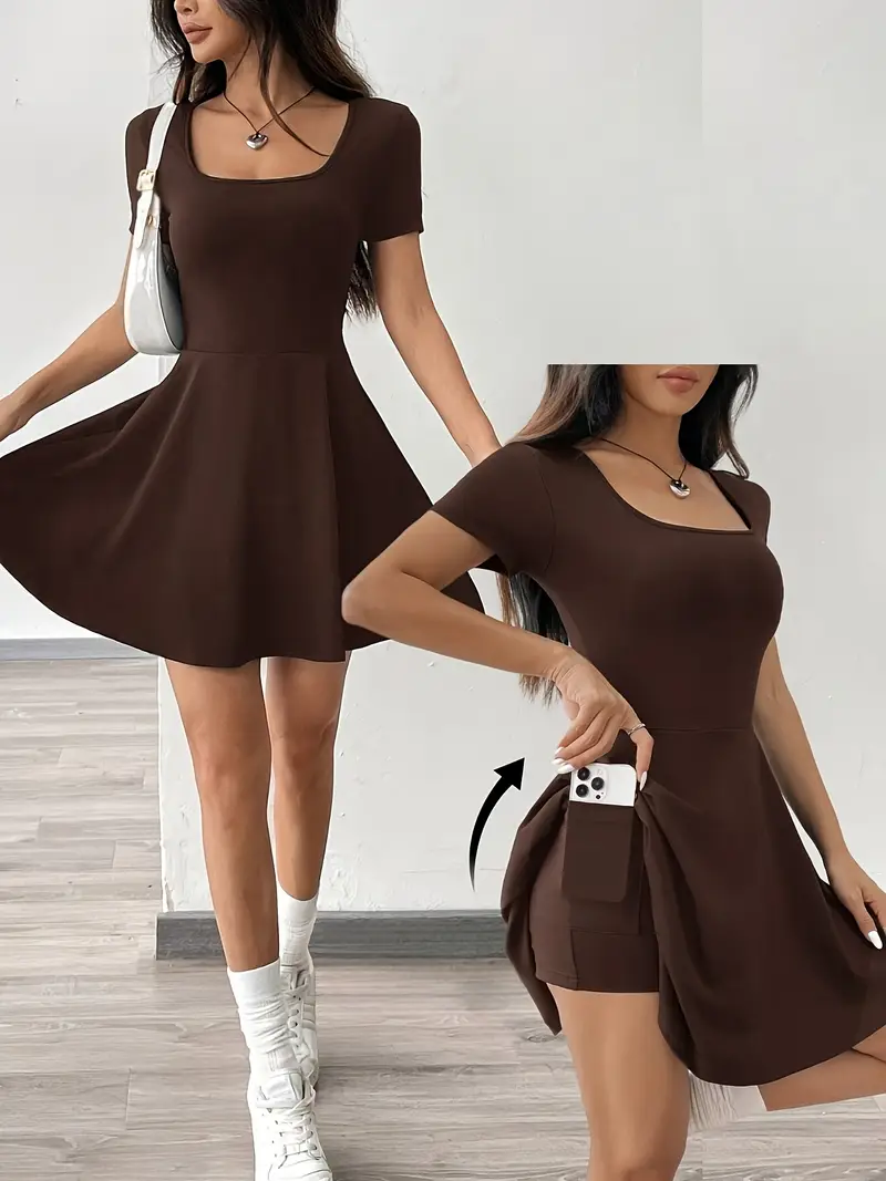 Gudrun – Schickes Skaterkleid mit integrierten Shorts und Tasche - Image 42
