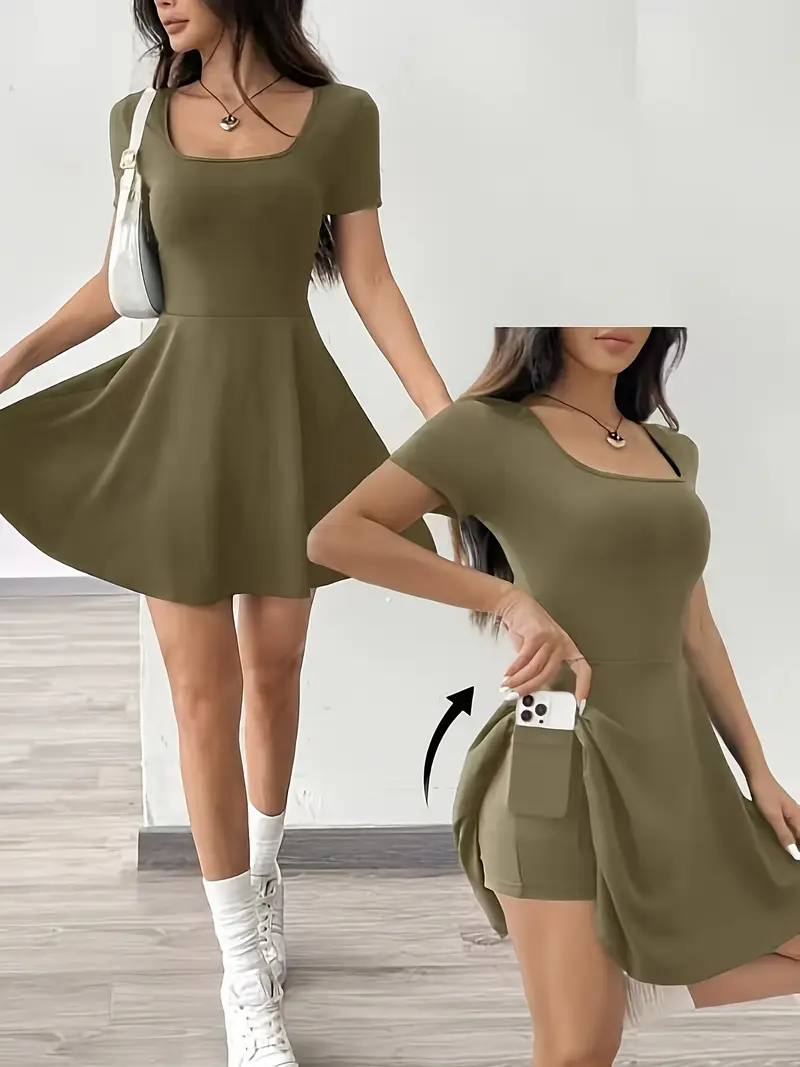 Gudrun – Schickes Skaterkleid mit integrierten Shorts und Tasche - Image 43