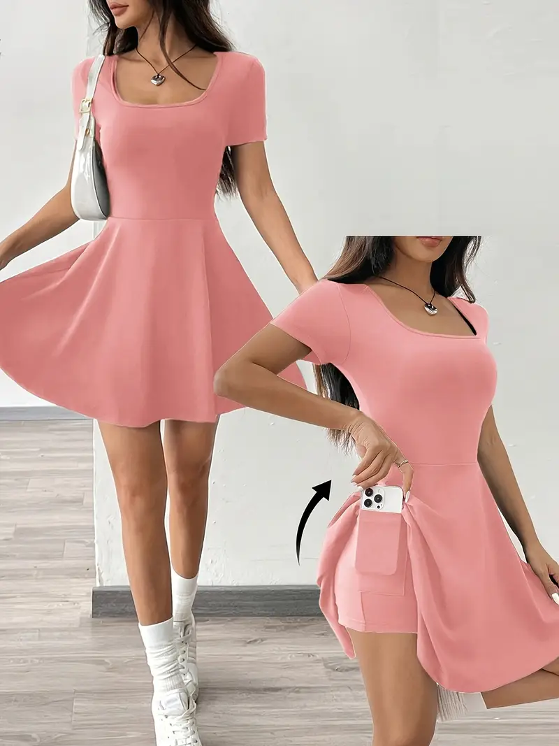 Gudrun – Schickes Skaterkleid mit integrierten Shorts und Tasche - Image 45