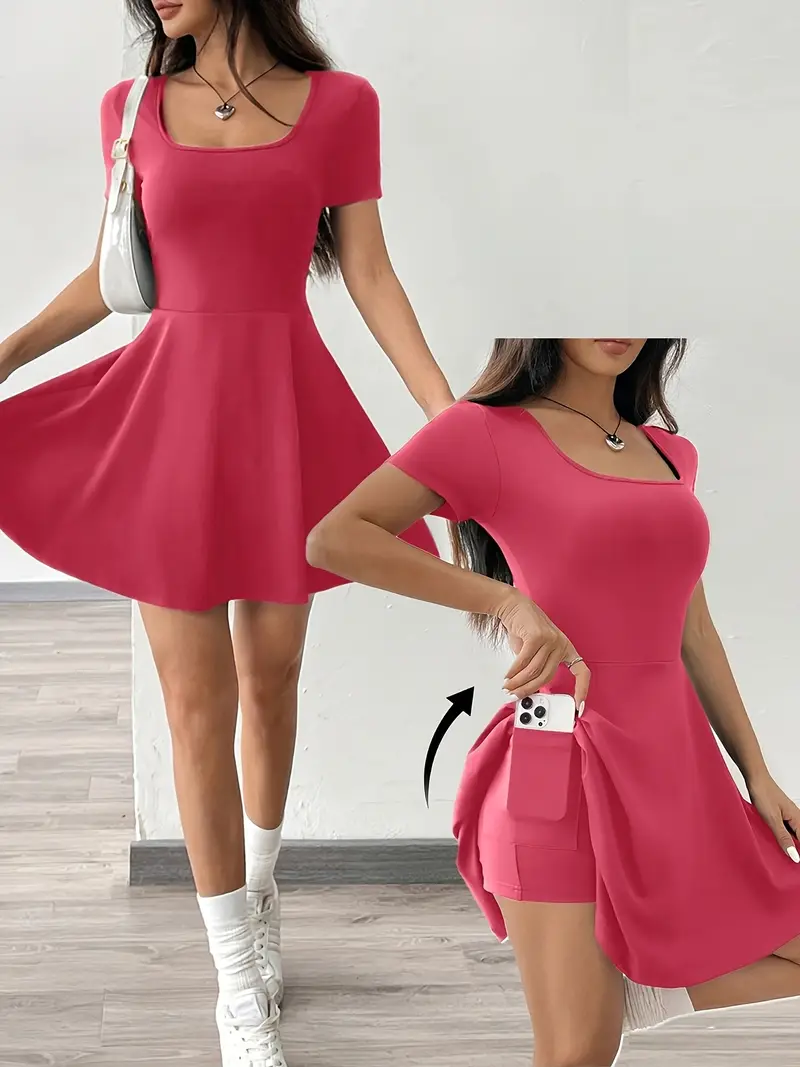 Gudrun – Schickes Skaterkleid mit integrierten Shorts und Tasche - Image 49