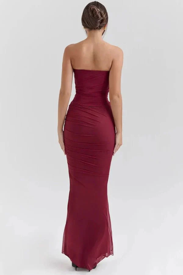 Hanna | Damen Trägerloses Corsagen Maxikleid Raffung – Korsett Maxi Trägerlos 2026 - Image 10
