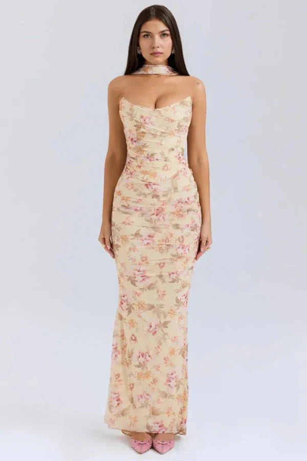 Hanna | Damen Trägerloses Corsagen Maxikleid Raffung – Korsett Maxi Trägerlos 2026 - Image 11