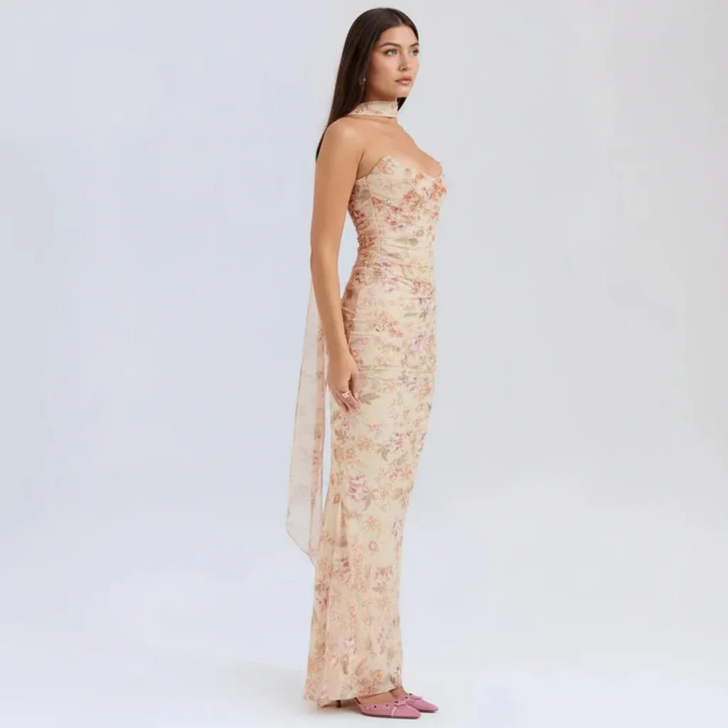 Hanna | Damen Trägerloses Corsagen Maxikleid Raffung – Korsett Maxi Trägerlos 2026 - Image 24
