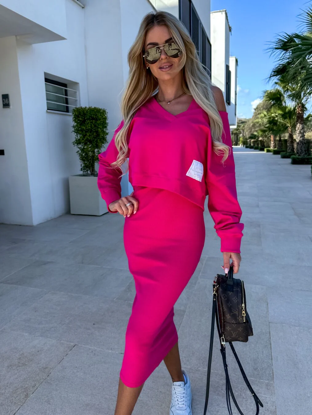 Hailey | Luxes Bequemes Sweatshirt und Kleid Set - Image 10