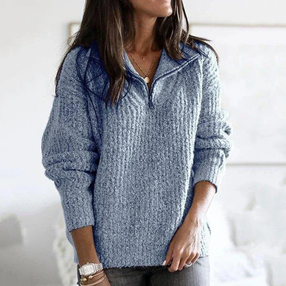 Halb-Reißverschluss-Pullover für Damen - Image 2