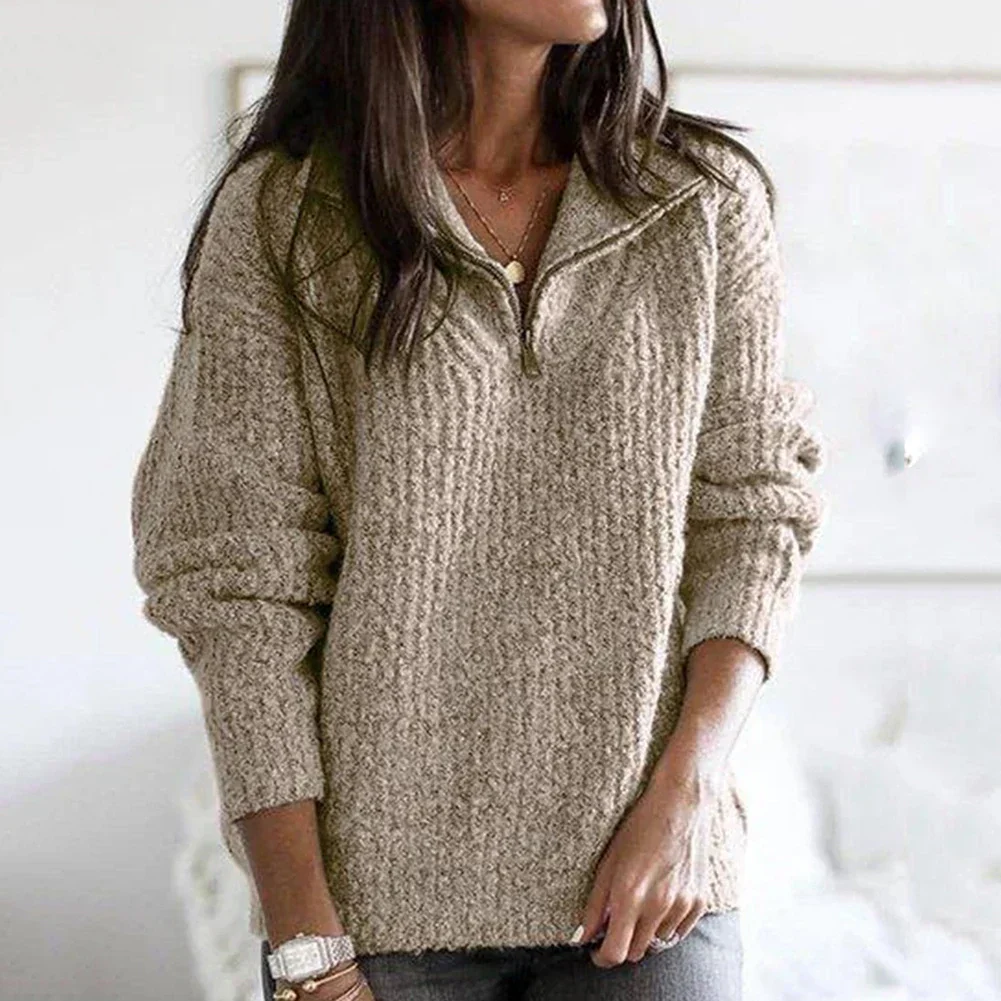 Halb-Reißverschluss-Pullover für Damen - Image 4