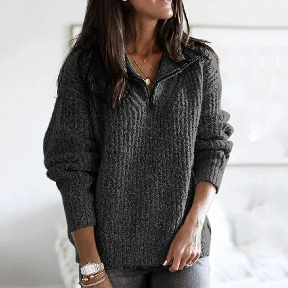 Halb-Reißverschluss-Pullover für Damen - Image 5