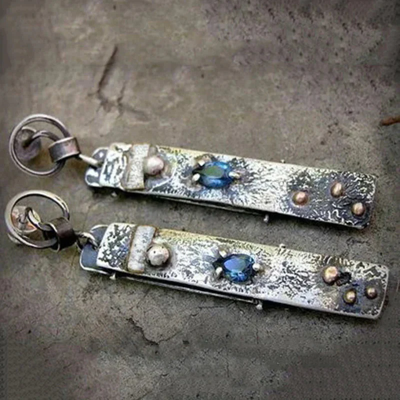 Handgemachte Ohrringe aus Blaustein - Image 2