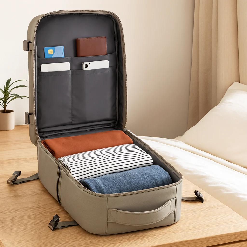 Handgepäck-Rucksack 40 x 20 x 25 – Passt in die Ryanair-Freigepäckmenge für unter den Sitz - Image 4