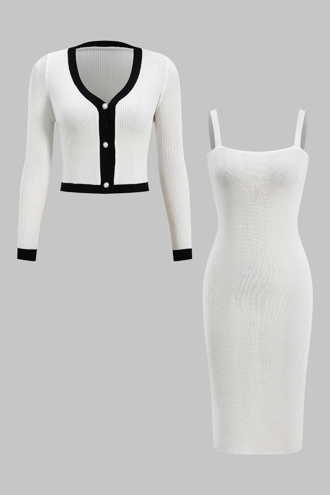 Hannah | Elegantes Strick-Zweiteiler-Set mit figurbetontem Kleid & Cardigan - Image 6