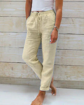 Hannah – Locker geschnittene Damenhose mit Kordelzug - Image 3
