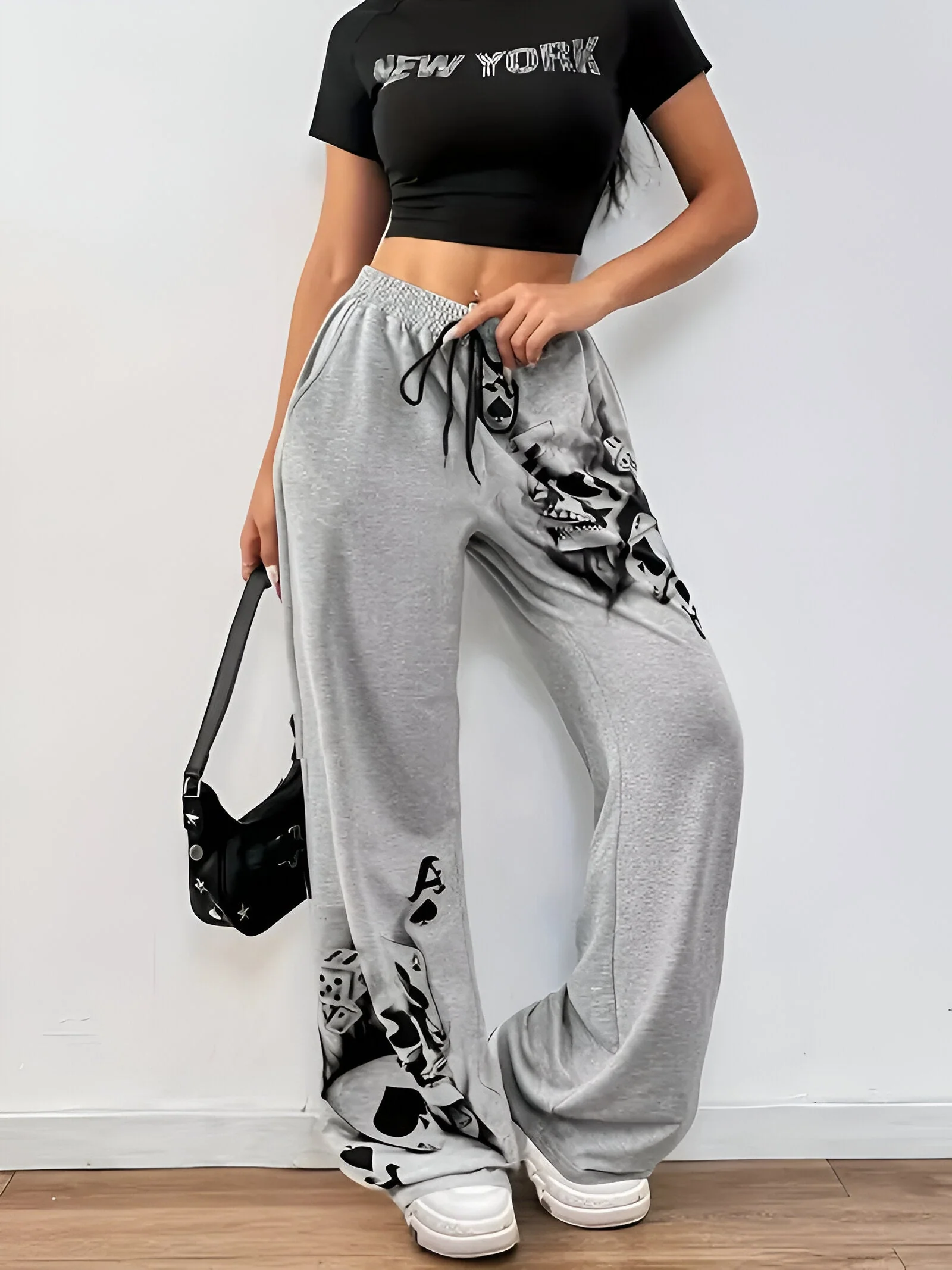 Hanne | Casual Weite Hose mit Tintenrauch-Muster - Image 3