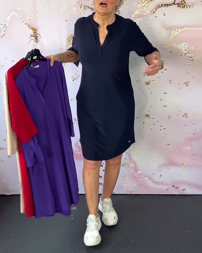 Hanne | Elegantes Kleid mit V-Ausschnitt - Image 2