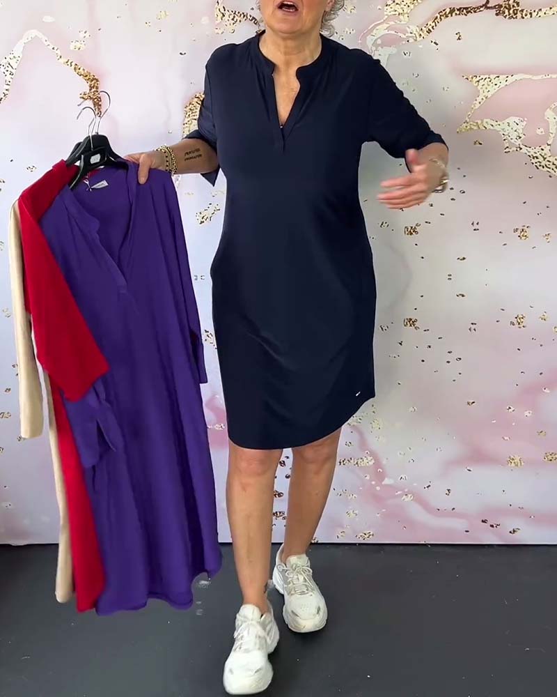 Hanne | Elegantes Kleid mit V-Ausschnitt - Image 4
