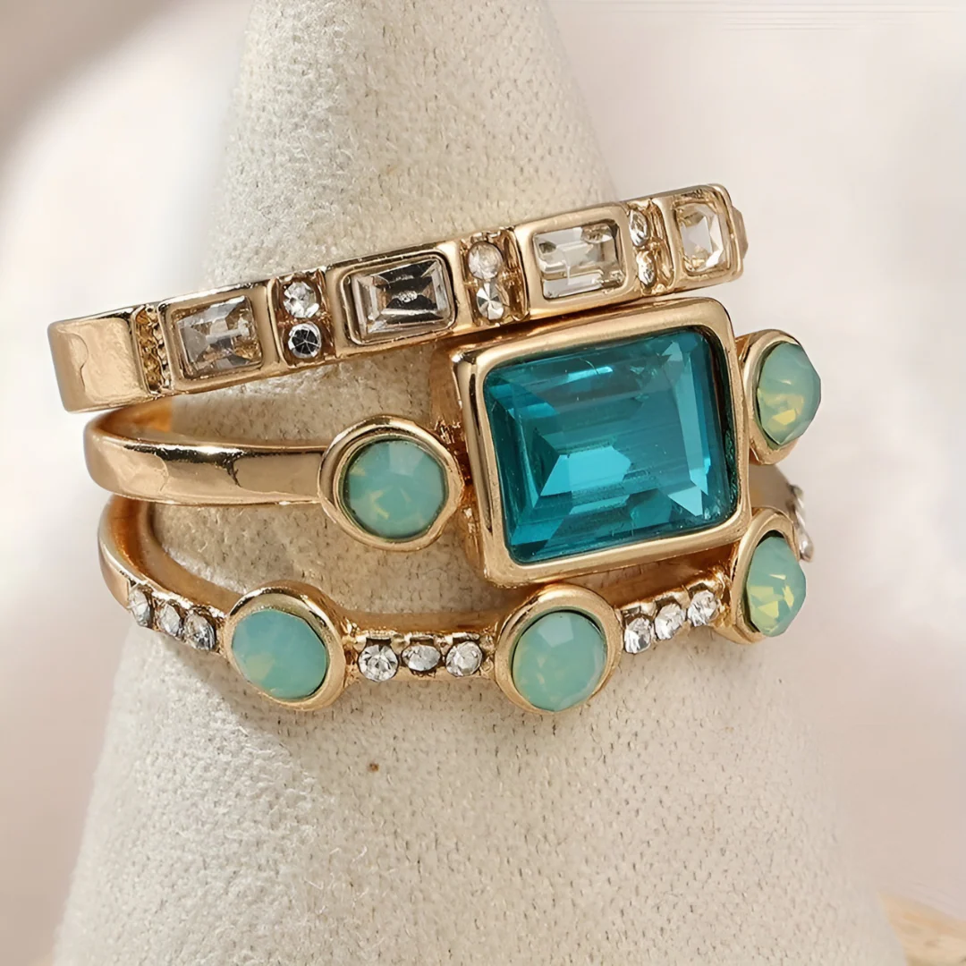 Hannelore - Ringensemble in Blau - Image 2
