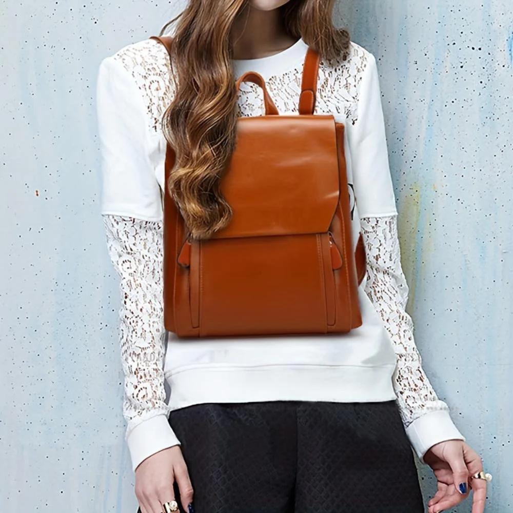 Hannelore – Vintage Rucksack Handtasche mit Steppmuster - Image 2