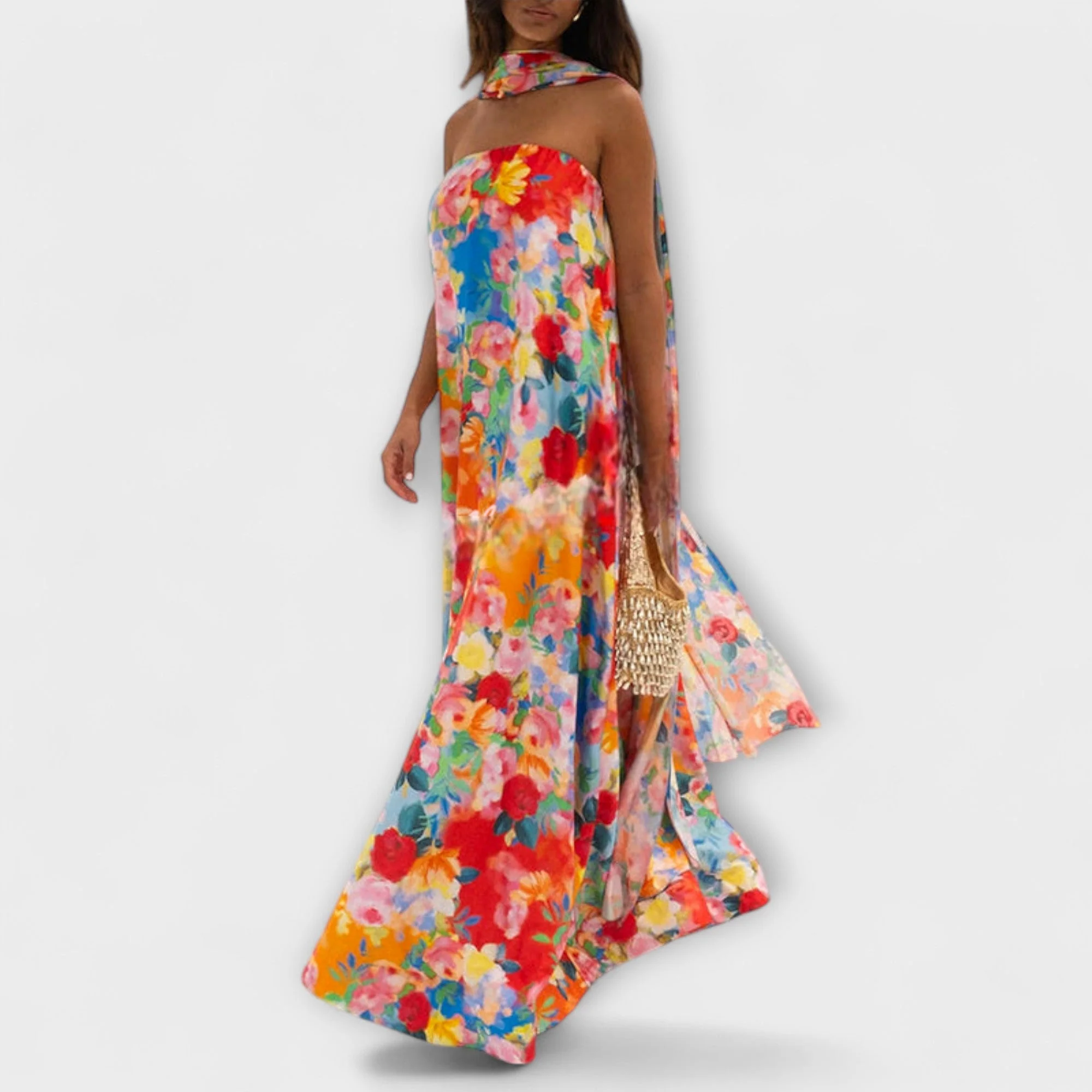Harlow Off-Shoulder Floral Maxi Dress - Image 2