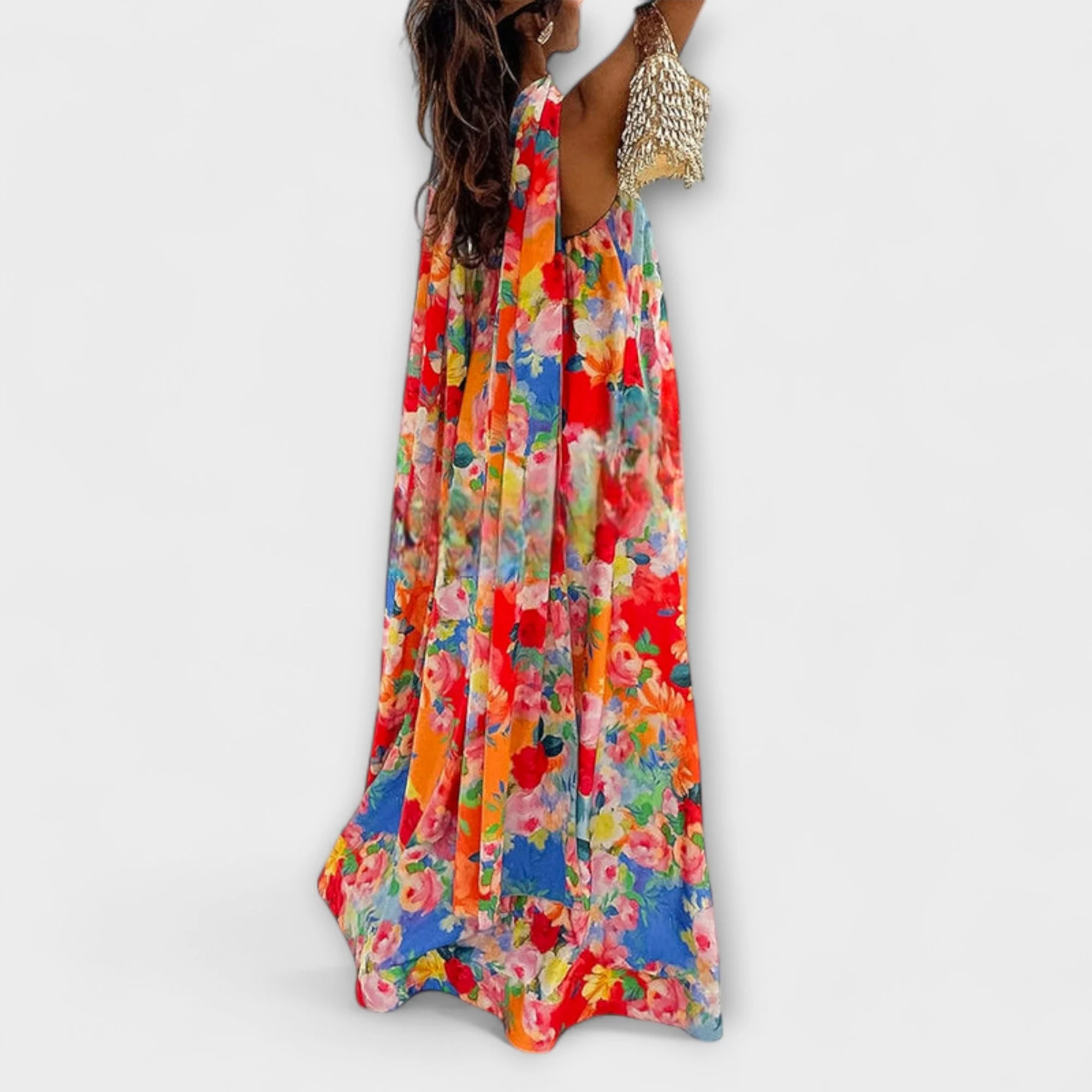 Harlow Off-Shoulder Floral Maxi Dress - Image 3