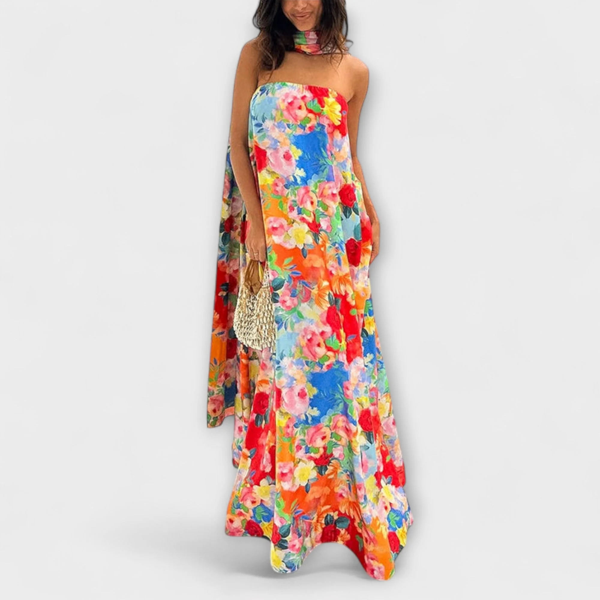 Harlow Off-Shoulder Floral Maxi Dress - Image 5