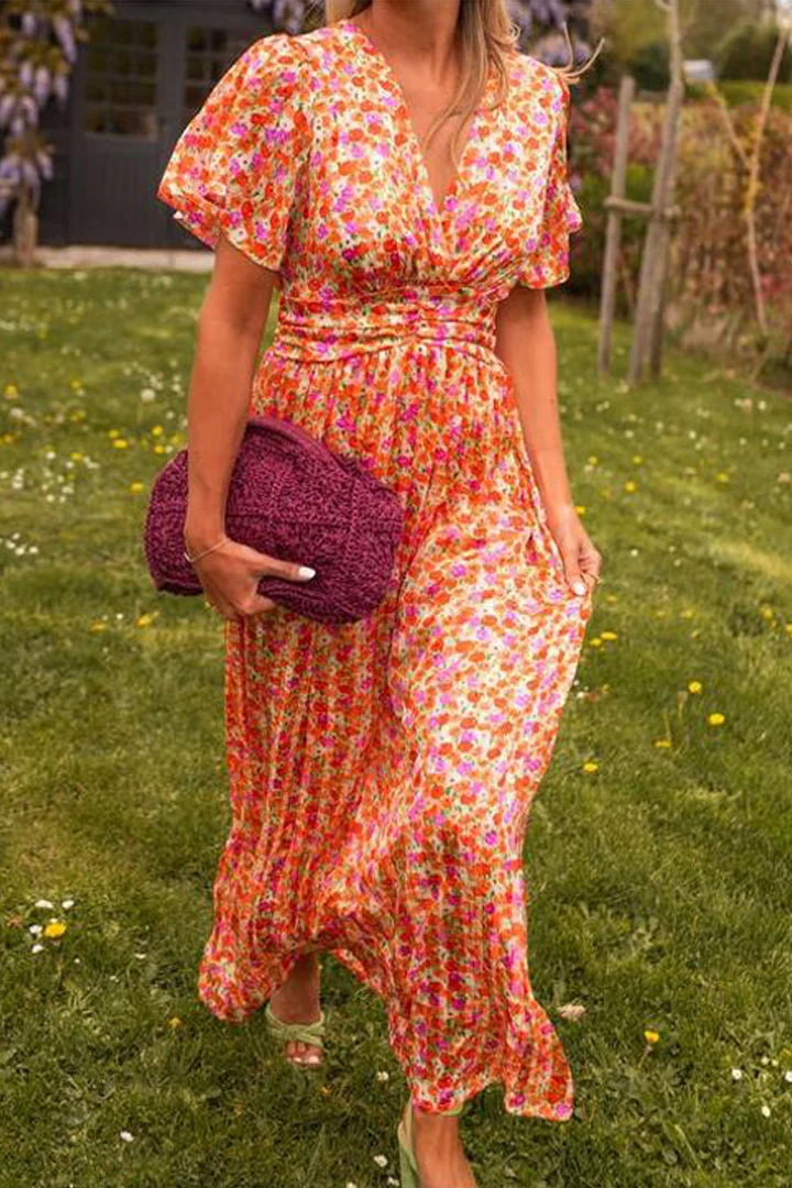 Harlow - Süßes geblümtes Kleid mit V-Ausschnitt - Image 2