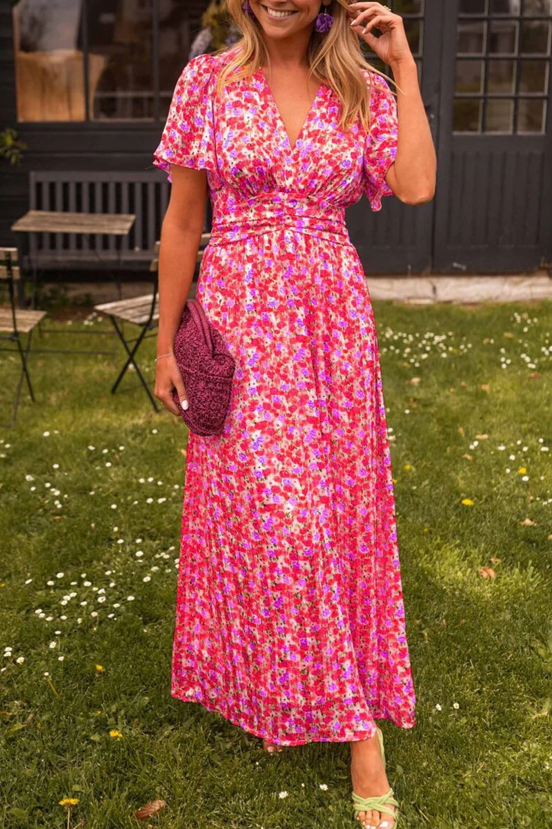 Harlow - Süßes geblümtes Kleid mit V-Ausschnitt - Image 5
