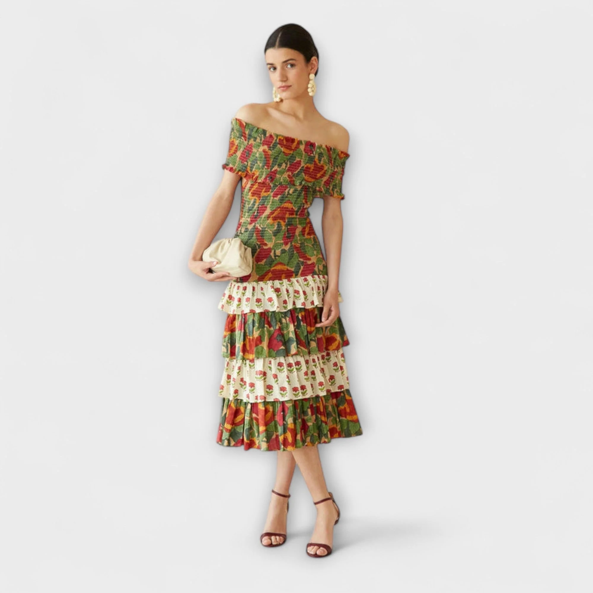Harriet - Vibrant May Midi Dress - Image 4