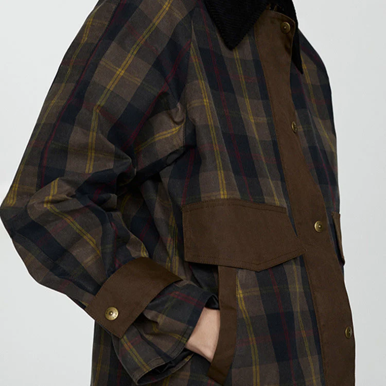 Harris – Karierte Übergangsjacke mit Kontrastkragen Herren - Image 4