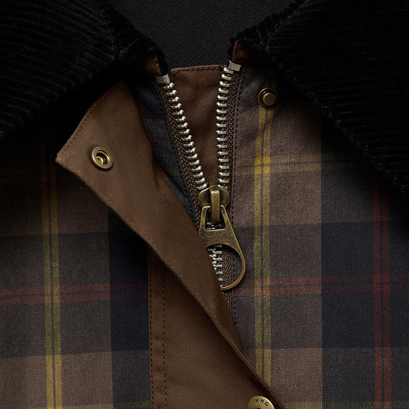Harris – Karierte Übergangsjacke mit Kontrastkragen Herren - Image 6