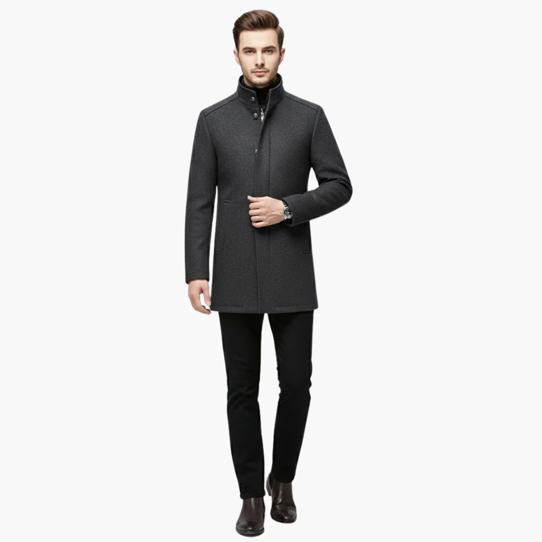 Harrison – Klassischer Herren Kurzmantel mit Stehkragen - Image 5