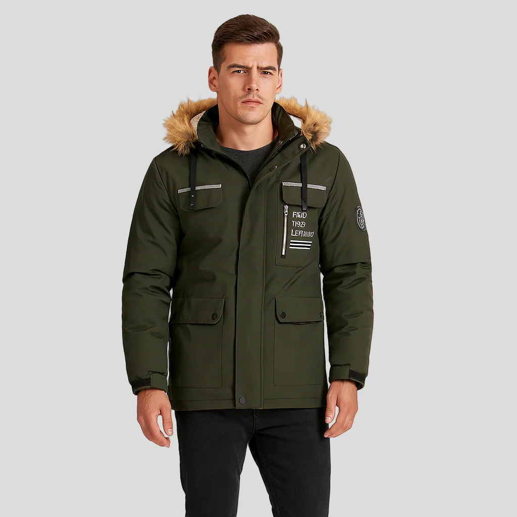 Harrison | Wasserdichte Steppjacke mit Kunstfellkapuze - Image 2