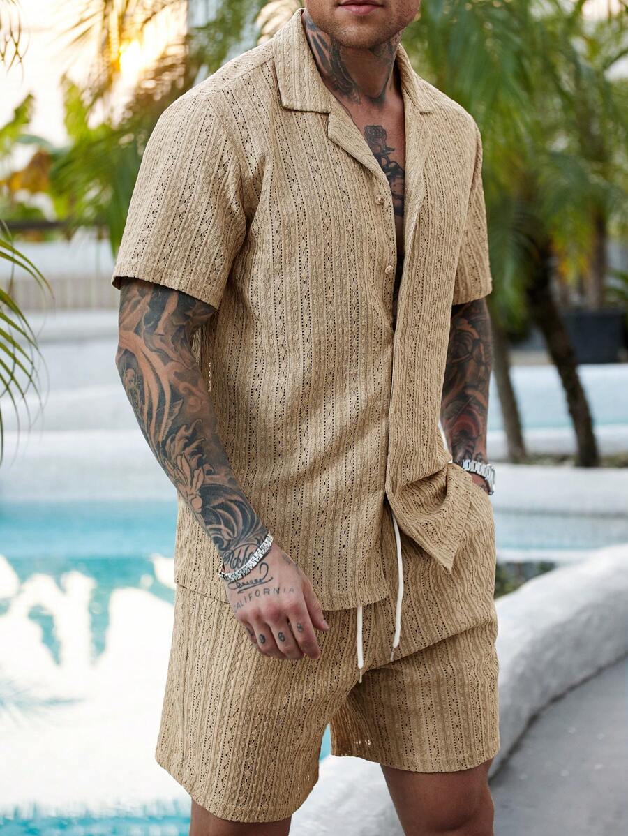 Hartmut – Herren Zweiteiler Set Mit Knopfhemd Und Shorts - Image 6