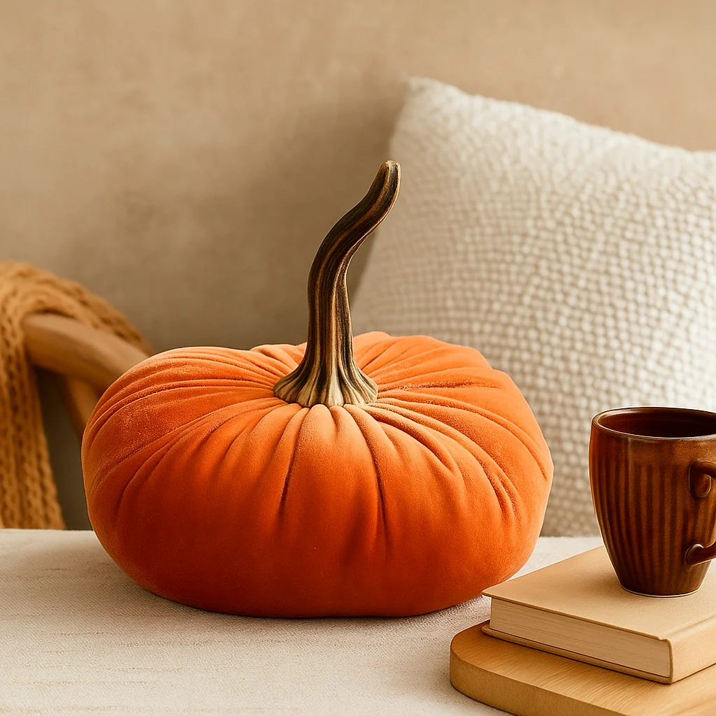 HarvestHug – Handgefertigtes weiches Halloween-Kürbiskissen - Image 5