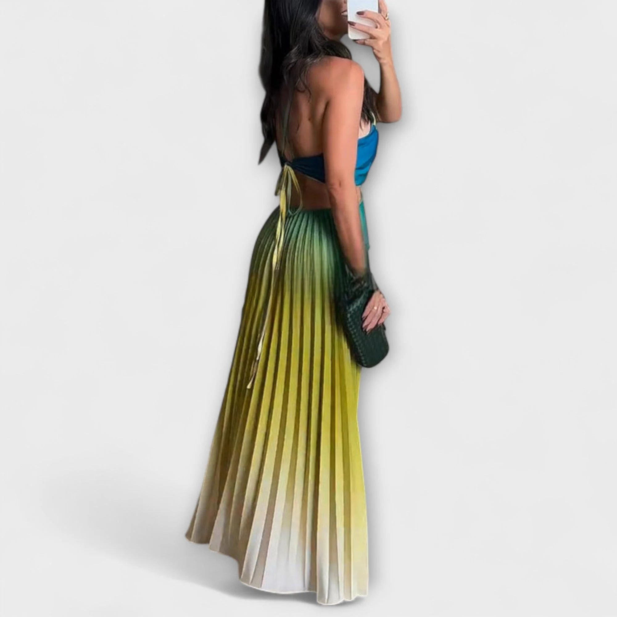 Haven - Stylish Backless Tie-Dye Maxi Dress - Image 3