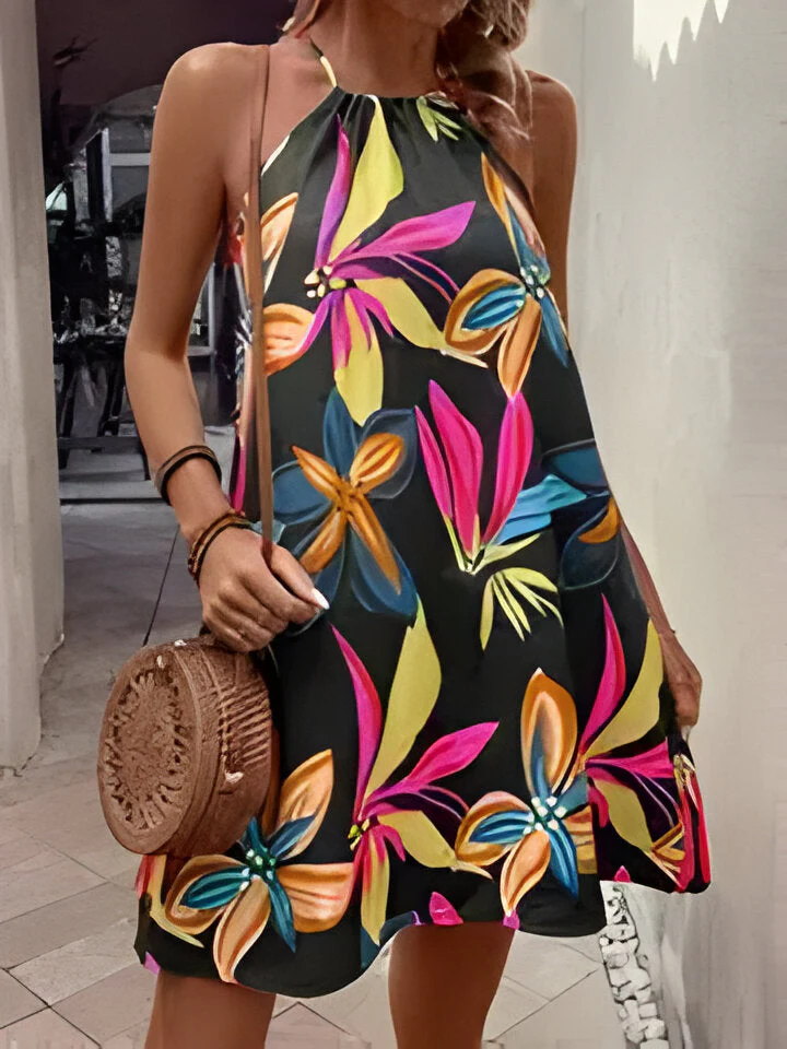 Heidi | Elegantes ärmelloses Kleid mit Blumendruck für Frauen - Image 2