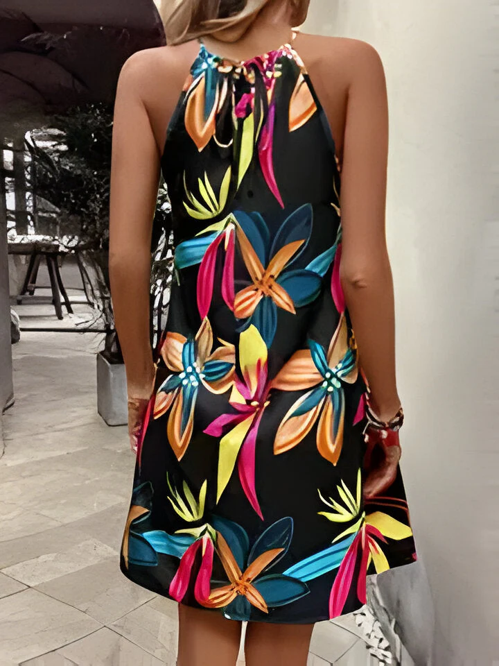 Heidi | Elegantes ärmelloses Kleid mit Blumendruck für Frauen - Image 3