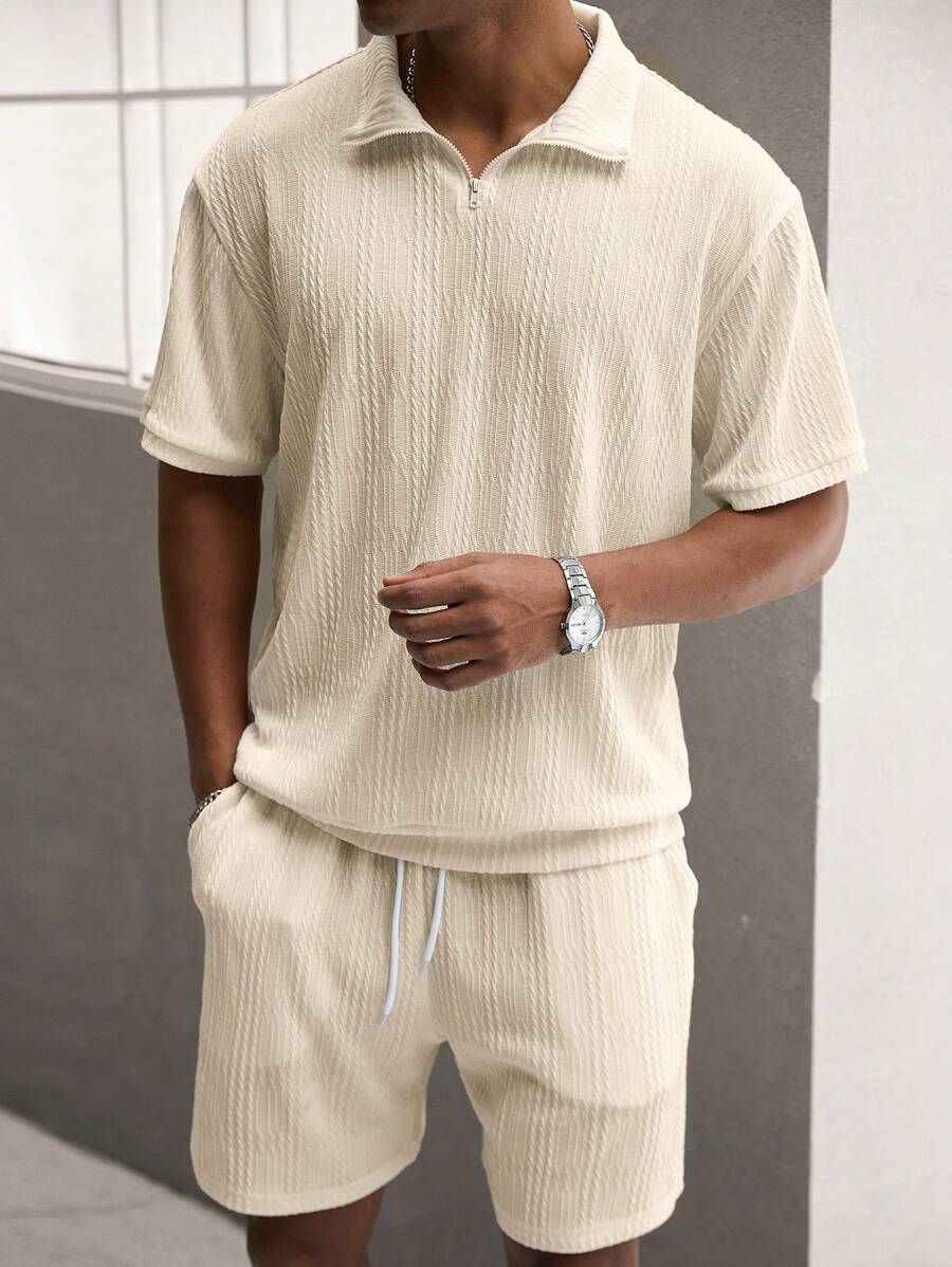Heiko – Herren Polo Set Mit Frontzip Kurzarm Und Shorts - Image 8