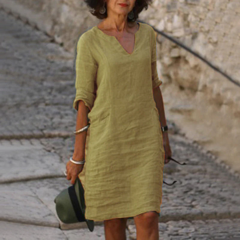 Helena | Elegantes V-Ausschnitt Kleid - Image 10